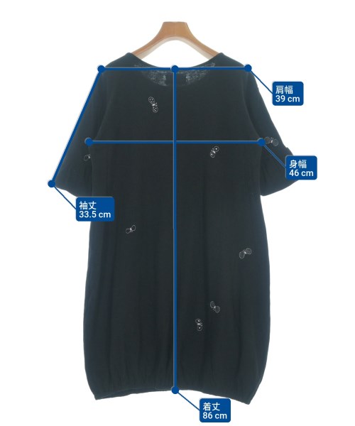 mina perhonen（ミナペルホネン）ワンピース 黒 サイズ:36(S位) レディース/2200649037087