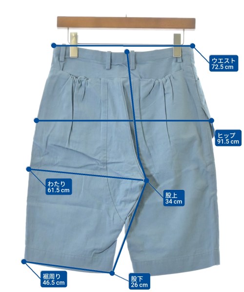 mina perhonen（ミナペルホネン）ショートパンツ 青 サイズ:36(S位) レディース/2200652961416