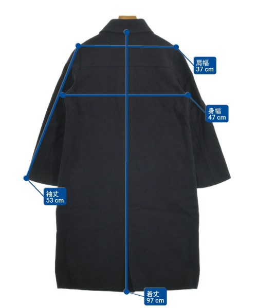 mina perhonen（ミナペルホネン）ステンカラーコート 紺 サイズ:F レディース/2200652961447