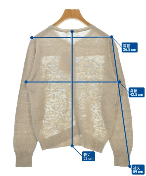 mina perhonen（ミナペルホネン）カーディガン ベージュ サイズ:36(S位) レディース/2200661889022