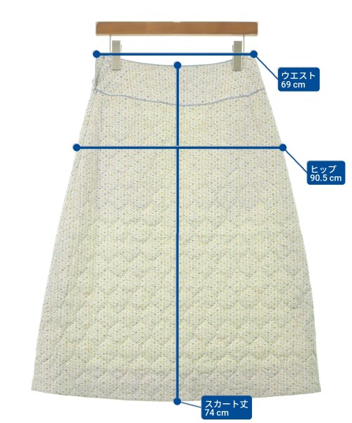 mina perhonen（ミナペルホネン）ロング・マキシ丈スカート 白 サイズ:36(S位) レディース/2200645015027