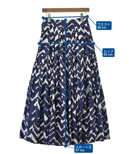 mina perhonen（ミナペルホネン）ロング・マキシ丈スカート 青 サイズ:38(M位) レディース/2200639150079