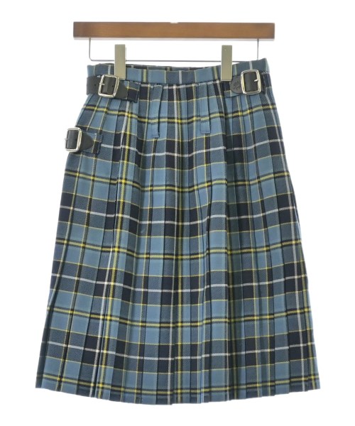 mina perhonen(ミナペルホネン)ひざ丈スカート 青 サイズ:-(S位)/2200666282200