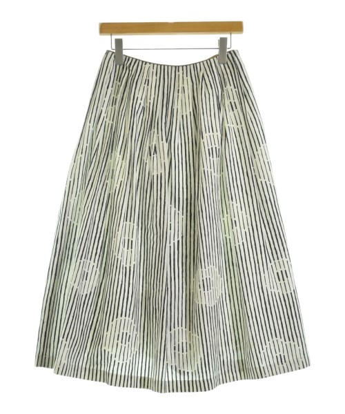 mina perhonen(ミナペルホネン)ロング・マキシ丈スカート 白 サイズ:36(S位)/2200670279029