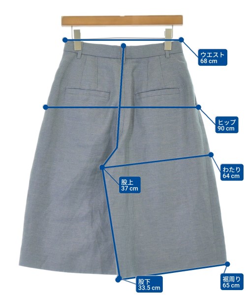 mina perhonen（ミナペルホネン）クロップドパンツ 青 サイズ:38(M位) レディース/2200670547081