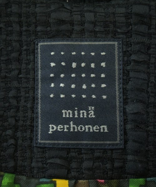 mina perhonen（ミナペルホネン）ノーカラージャケット 黒 サイズ:1(S位) レディース/2200730141020