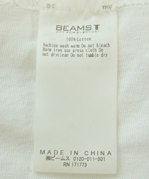 BEAMS T（ビームスティ）Tシャツ・カットソー 白 サイズ:M メンズ/2200693695028