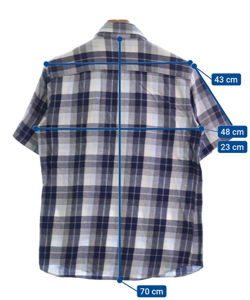 WHEREABOUTS（ウェアラバウツ）カジュアルシャツ 紺 サイズ:44(S位) メンズ/2200440981060