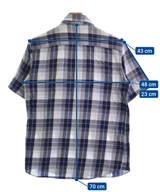 WHEREABOUTS（ウェアラバウツ）カジュアルシャツ 紺 サイズ:44(S位) メンズ/2200440981060