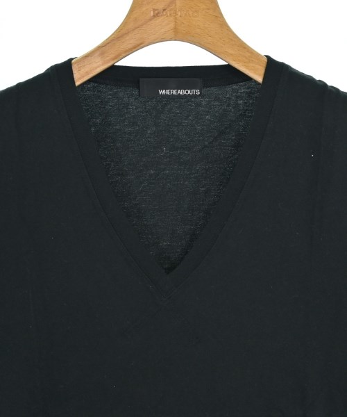 WHEREABOUTS（ウェアラバウツ）Tシャツ・カットソー 黒 サイズ:44(S位) メンズ/2200620617482