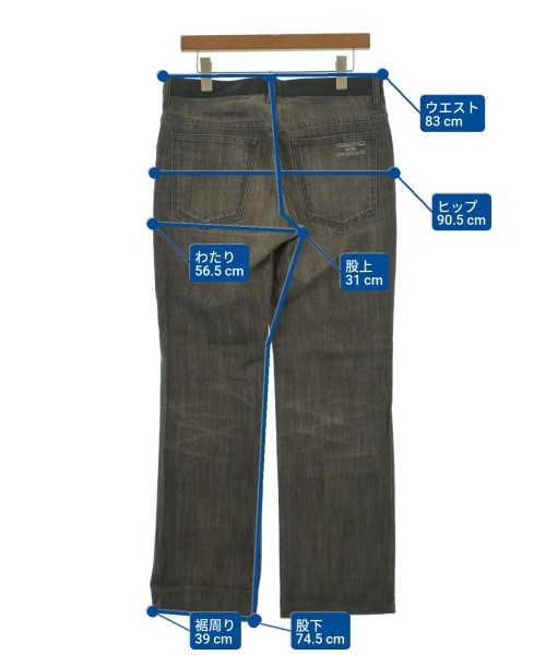 WHEREABOUTS（ウェアラバウツ）デニムパンツ 黒 サイズ:48(L位) メンズ/2200636778023