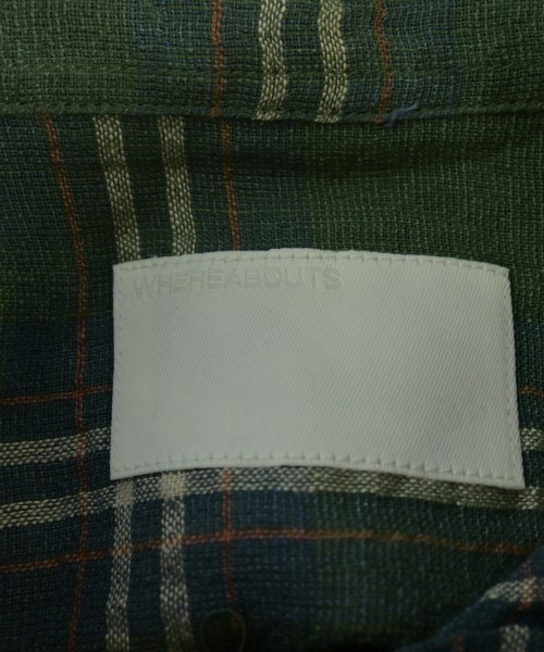 WHEREABOUTS（ウェアラバウツ）カジュアルシャツ 緑 サイズ:44(M位) メンズ/2200640521165