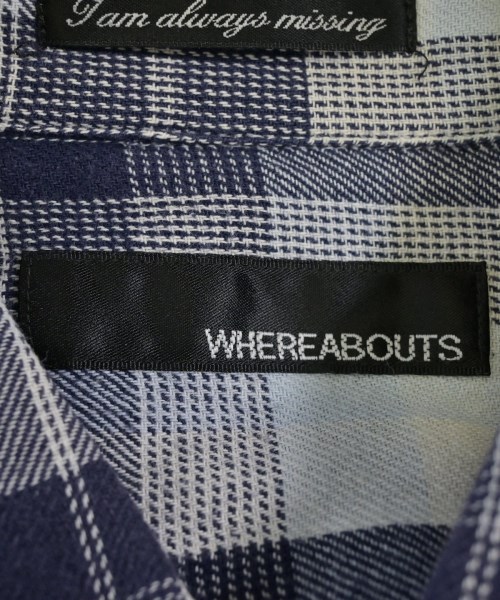 WHEREABOUTS（ウェアラバウツ）カジュアルシャツ 紺 サイズ:44(S位) メンズ/2200679726050