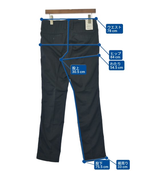 WHEREABOUTS（ウェアラバウツ）チノパン 黒 サイズ:44(S位) メンズ/2200660019291