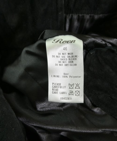 Roen（ロエン）ライダース 黒 サイズ:46(M位) メンズ/2200622182124
