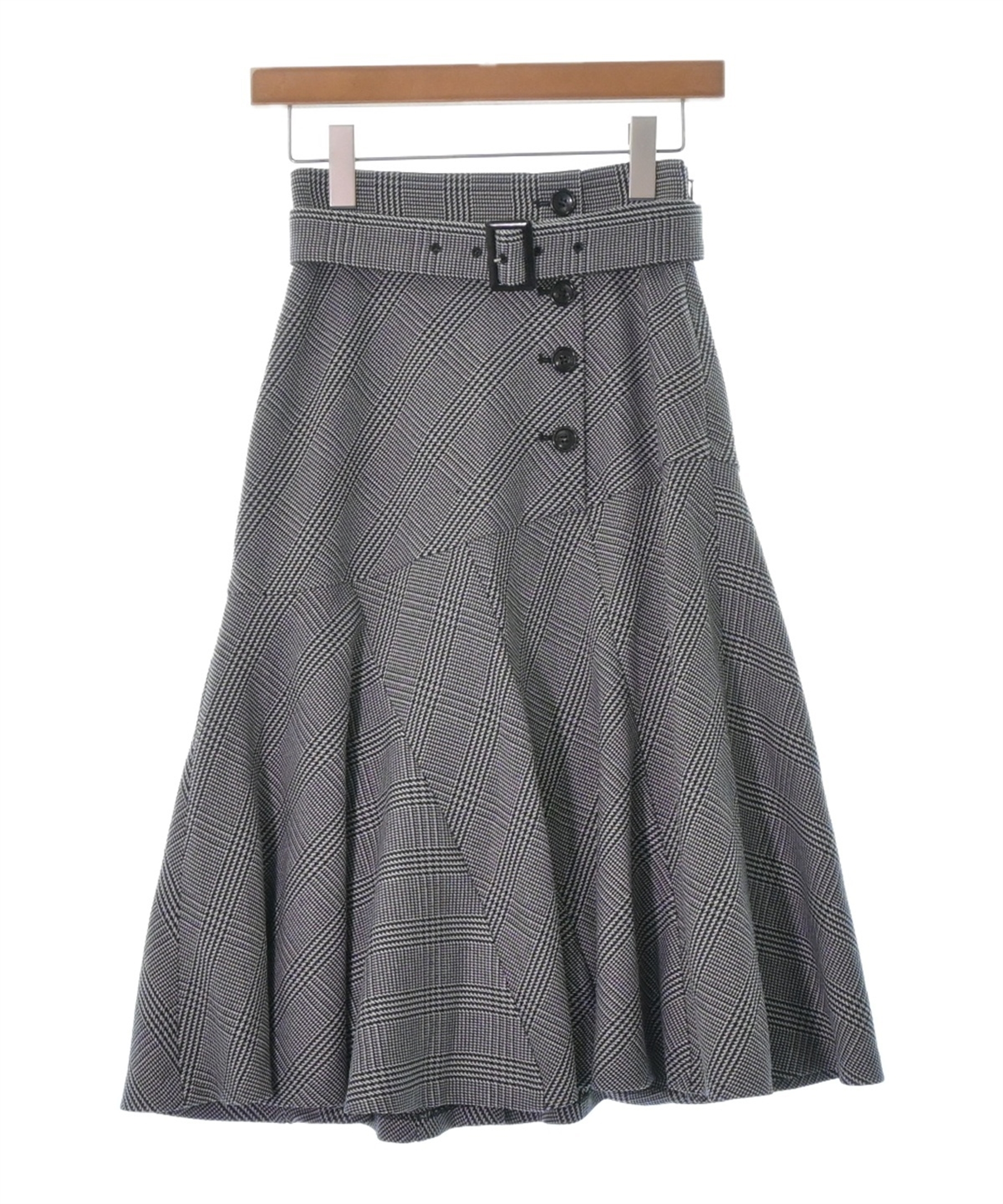 【中古】 Apuweiser-riche（アプワイザーリッシェ）ひざ丈スカート 黒 服＆ファッション小物