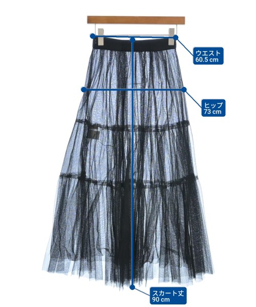 Apuweiser-riche（アプワイザーリッシェ）ロング・マキシ丈スカート 黒 サイズ:0(XS位) レディース/2200607363029