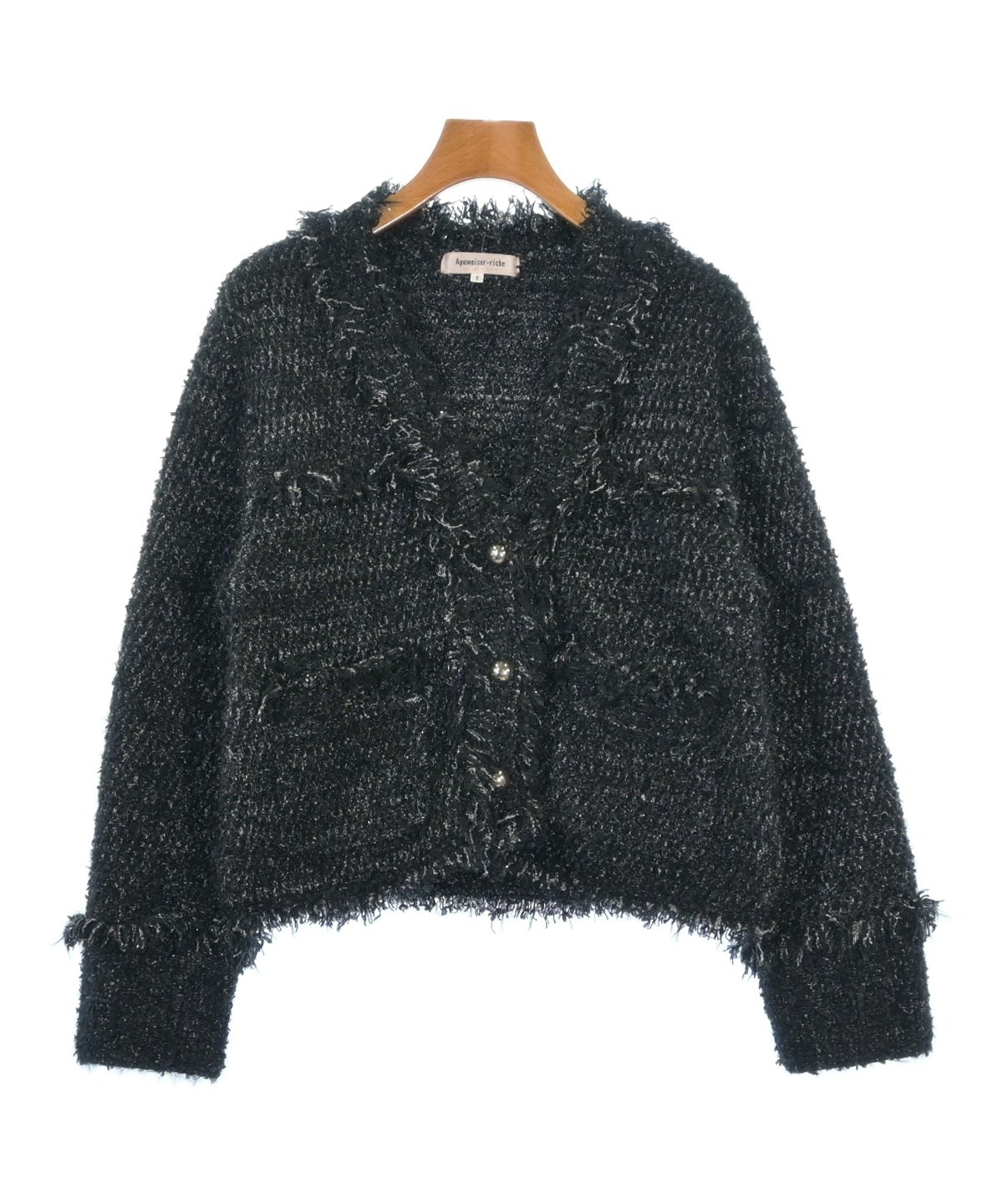 Apuweiser-riche（アプワイザーリッシェ）ノーカラージャケット 黒