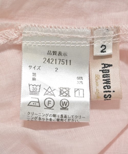 Apuweiser-riche（アプワイザーリッシェ）カジュアルシャツ ピンク サイズ:2(M位) レディース/2200635920065
