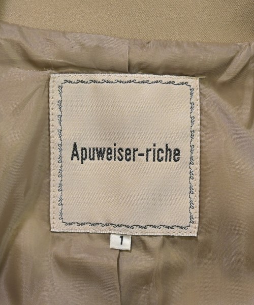 Apuweiser-riche（アプワイザーリッシェ）テーラードジャケット ベージュ サイズ:1(S位) レディース/2200662123101