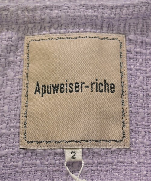 Apuweiser-riche（アプワイザーリッシェ）ノーカラージャケット 紫 サイズ:2(M位) レディース/2200726393020