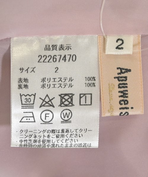 Apuweiser-riche（アプワイザーリッシェ）ワンピース ピンク サイズ:2(M位) レディース/2200722537107