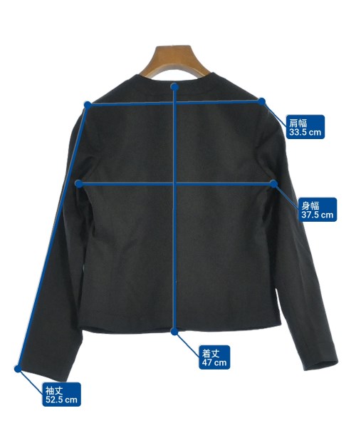 theory luxe（セオリーリュクス）ノーカラージャケット 黒 サイズ:S レディース/2200639390031