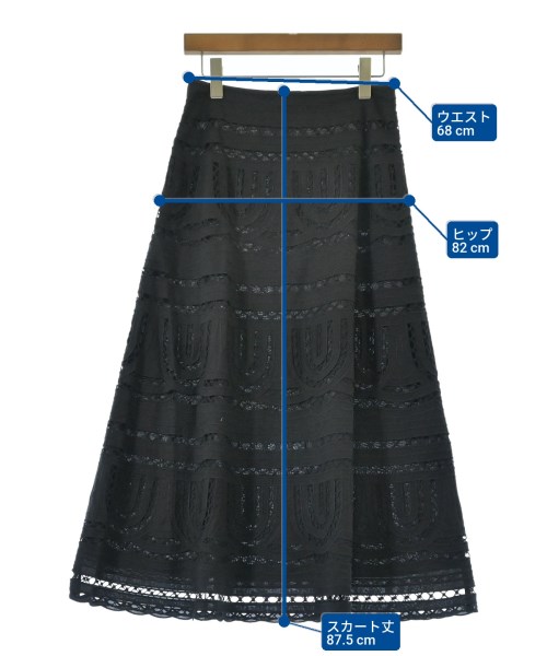 theory luxe（セオリーリュクス）ロング・マキシ丈スカート 黒 サイズ:38(M位) レディース/2200615674186