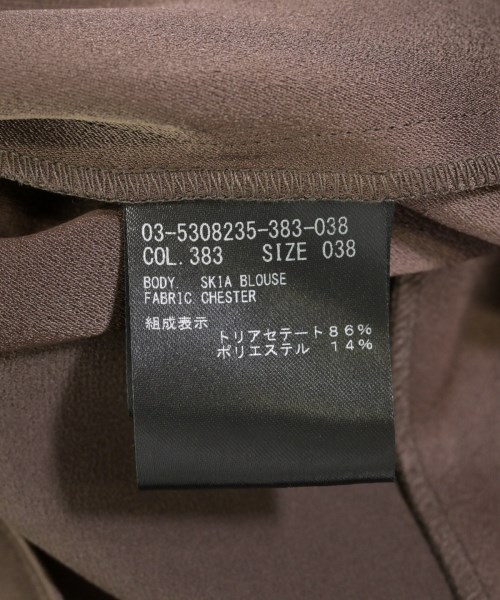 theory luxe（セオリーリュクス）カジュアルシャツ 茶 サイズ:38(M位) レディース/2200618045051