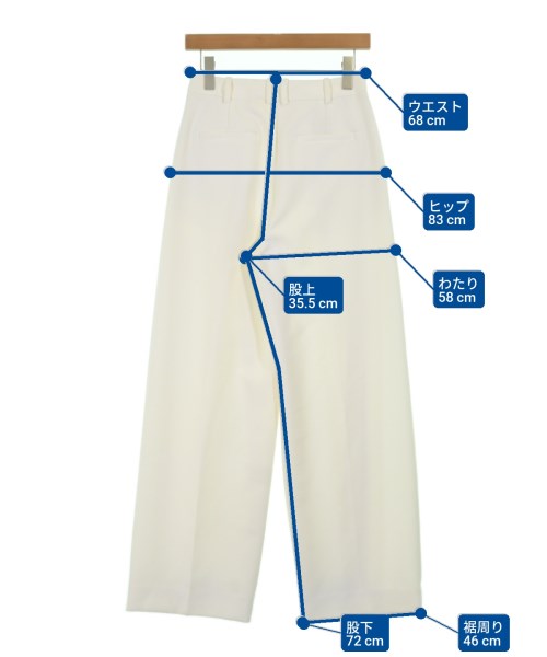 theory luxe（セオリーリュクス）スラックス 白 サイズ:36(S位) レディース/2200621013016