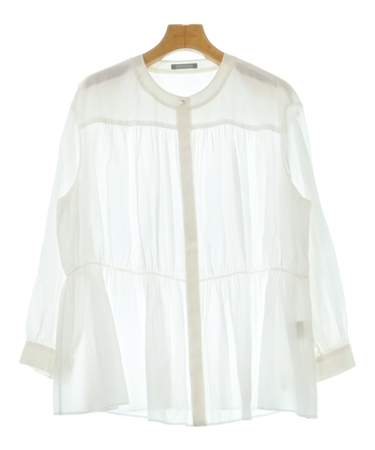 セオリーリュクスホワイト シフォントップス