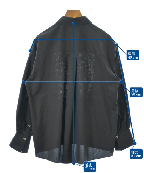 theory luxe（セオリーリュクス）カジュアルシャツ 黒 サイズ:38(M位) レディース/2200673094063