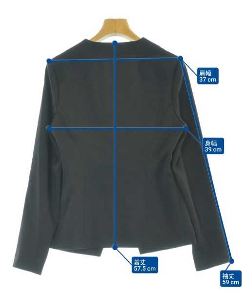 theory luxe（セオリーリュクス）ノーカラージャケット 黒 サイズ:36(S位) レディース/2200675846059