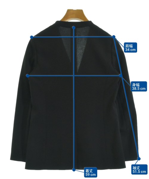 theory luxe（セオリーリュクス）ノーカラージャケット 黒 サイズ:32(S位) レディース/2200687922109