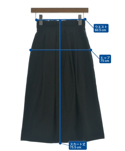 theory luxe（セオリーリュクス）ひざ丈スカート 黒 サイズ:32(XXS位) レディース/2200692070192