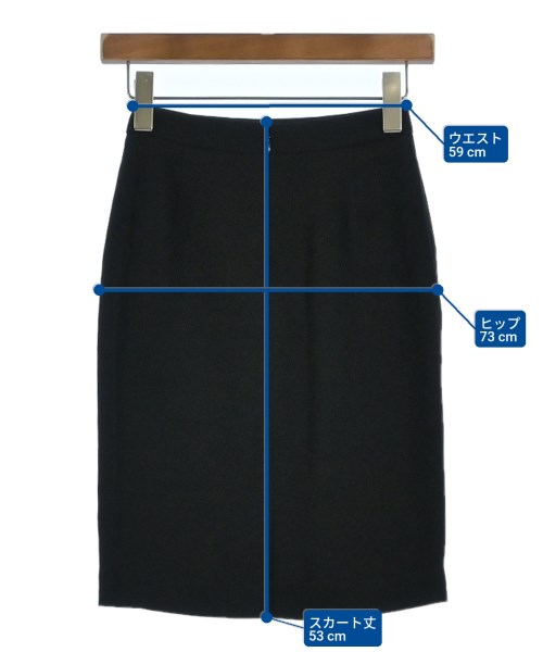 theory luxe（セオリーリュクス）ひざ丈スカート 黒 サイズ:030(XS位) レディース/2200699853026