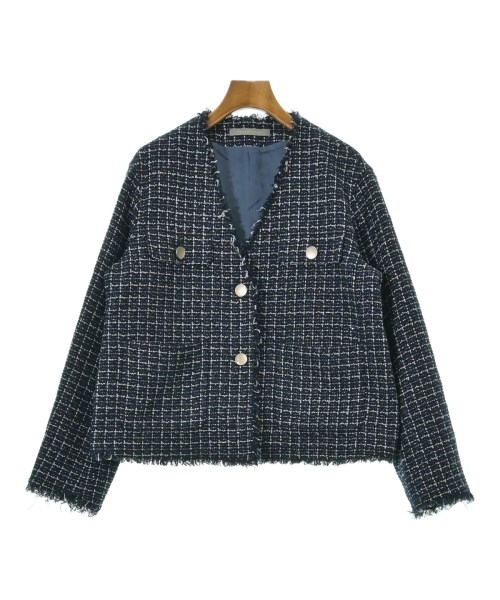 theory luxe(セオリーリュクス)ノーカラージャケット 紺 サイズ:38(M位)/2200695730017