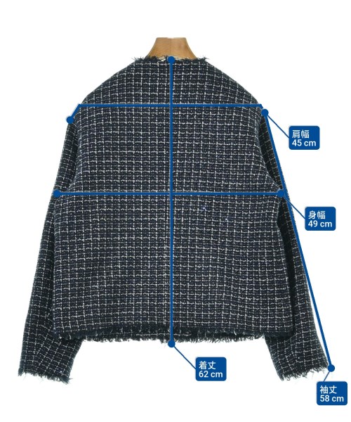 theory luxe（セオリーリュクス）ノーカラージャケット 紺 サイズ:38(M位) レディース/2200695730017
