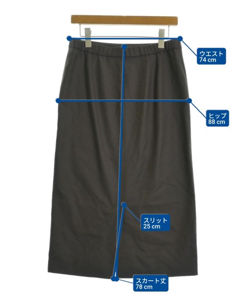 theory luxe（セオリーリュクス）ロング・マキシ丈スカート 茶 サイズ:42(L位) レディース/2200646645285