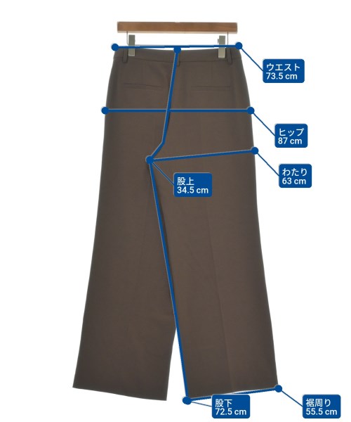 theory luxe（セオリーリュクス）スラックス 茶 サイズ:38(M位) レディース/2200659035059