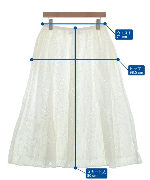 theory luxe（セオリーリュクス）ロング・マキシ丈スカート 白 サイズ:38(M位) レディース/2200657940058