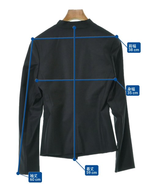 theory luxe（セオリーリュクス）ノーカラージャケット 紺 サイズ:36(S位) レディース/2200660054025