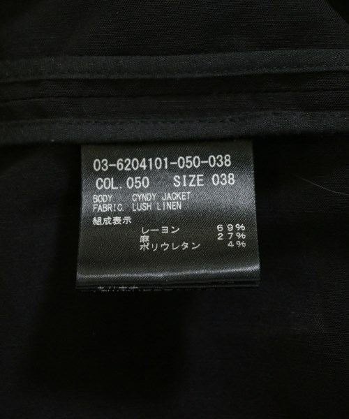 theory luxe（セオリーリュクス）ノーカラージャケット 黒 サイズ:38(M位) レディース/2200711627031