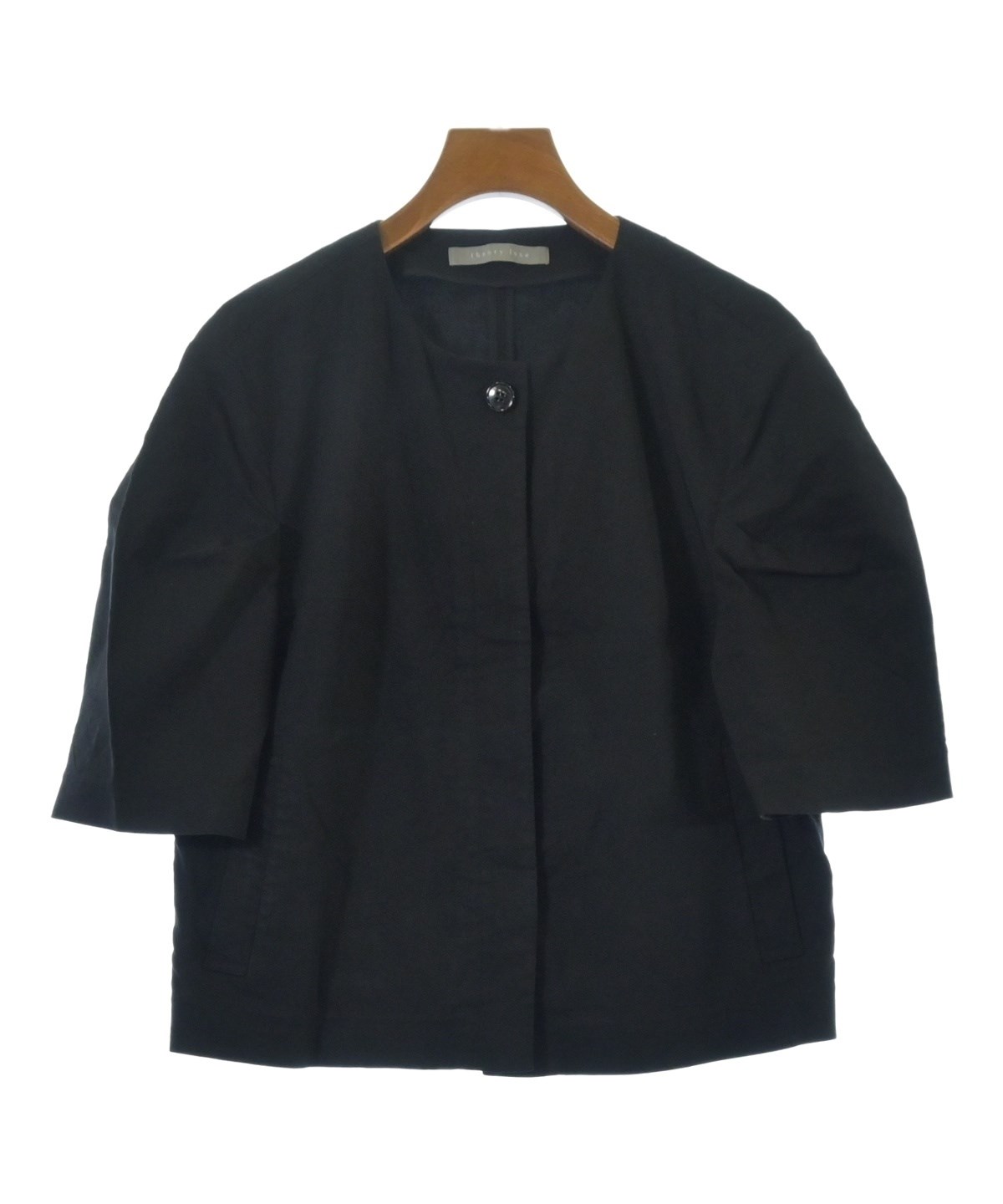 theory luxe（セオリーリュクス）ノーカラージャケット 黒 サイズ:38(M