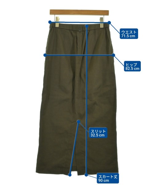 theory luxe（セオリーリュクス）ロング・マキシ丈スカート カーキ サイズ:42(XS位) レディース/2200713821079