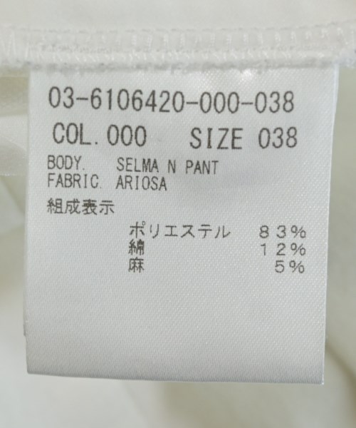 theory luxe（セオリーリュクス）スラックス 白 サイズ:38(M位) レディース/2200715840030