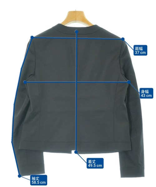 theory luxe（セオリーリュクス）ノーカラージャケット 黒 サイズ:36(S位) レディース/2200645176032