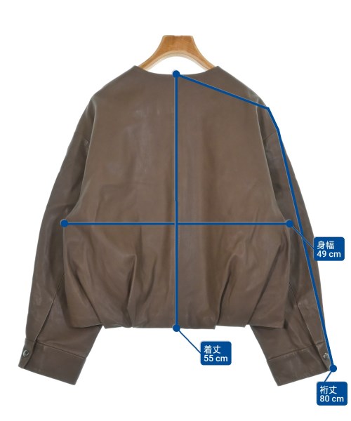 theory luxe（セオリーリュクス）ライダース 茶 サイズ:38(M位) レディース/2200654156049