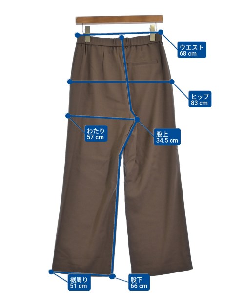 theory luxe（セオリーリュクス）スラックス 茶 サイズ:38(M位) レディース/2200705888073