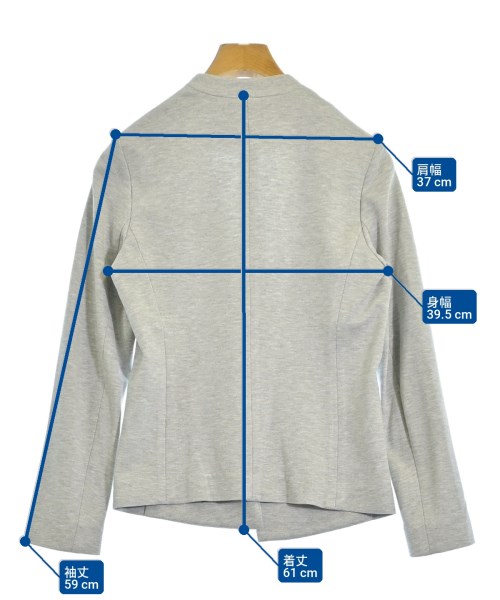 theory luxe（セオリーリュクス）ノーカラージャケット グレー サイズ:38(M位) レディース/2200703317025